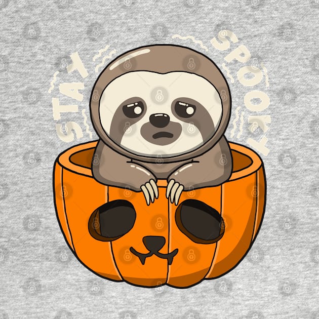 Stay Spooky Sloth by Luna Illustration